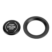 Car Engine Start Key Push Button Ring Trim Metal Sticker Decoration for Cadillac CT5 CT4 XT4 XT6 / Chevrolet Silverado (Black)