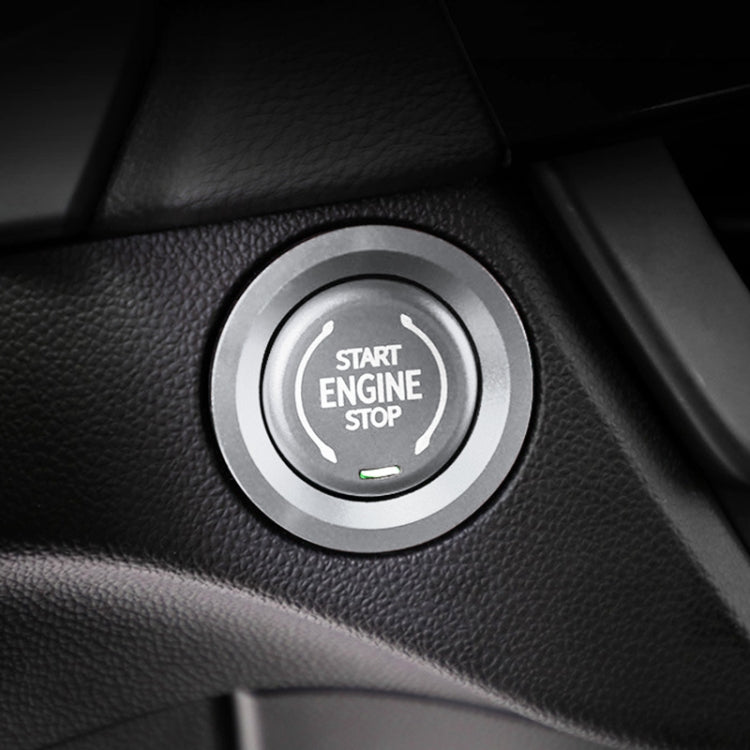 Car Engine Start Key Push Button Ring Trim Metal Sticker Decoration for Cadillac CT5 CT4 XT4 XT6 / Chevrolet Silverado (Silver)