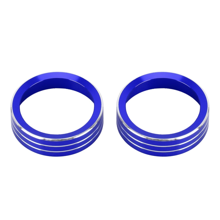 2 PCS Car Metal Air Conditioner Knob Case for Nissan X-TRAIL (Blue)
