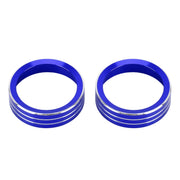 2 PCS Car Metal Air Conditioner Knob Case for Nissan X-TRAIL (Blue)