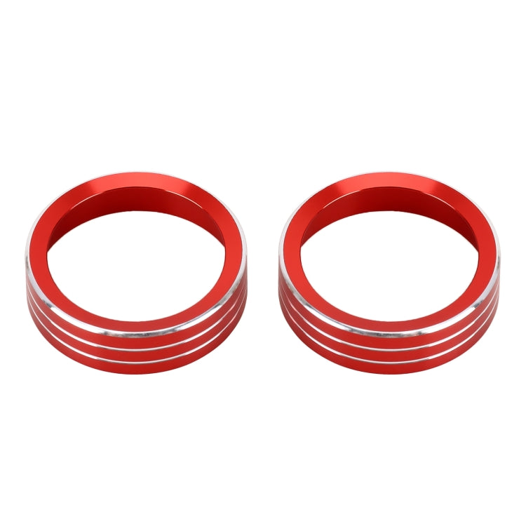 2 PCS Car Metal Air Conditioner Knob Case for Nissan X-TRAIL (Red)