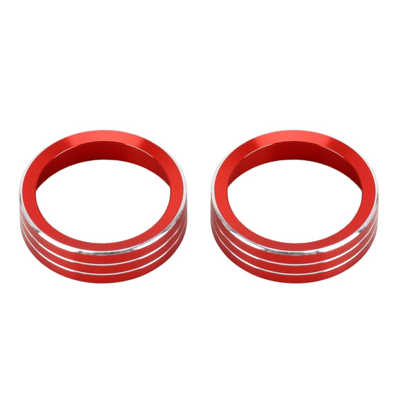 2 PCS Car Metal Air Conditioner Knob Case for Nissan X-TRAIL (Red)