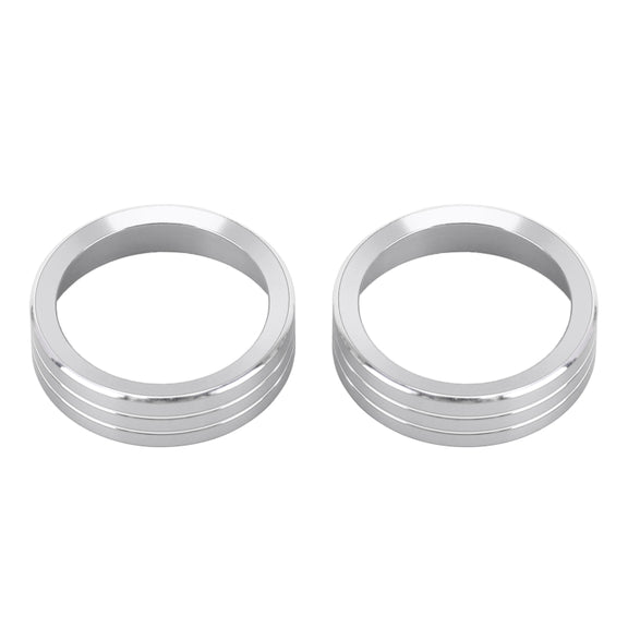 2 PCS Car Metal Air Conditioner Knob Case for Nissan X-TRAIL (Silver)