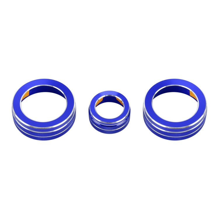 3 PCS Car Metal Air Conditioner Knob Case for Honda CR-V 2017(Blue)