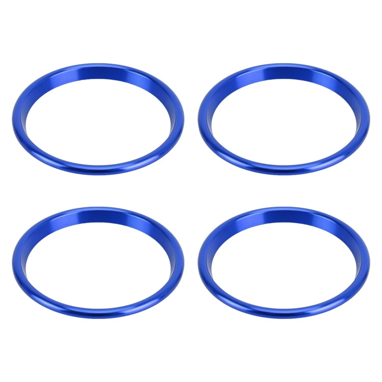 4 PCS Car Metal Air Outlet Decorative Outside Ring for Audi A3 / S3 / Q2L (Blue)