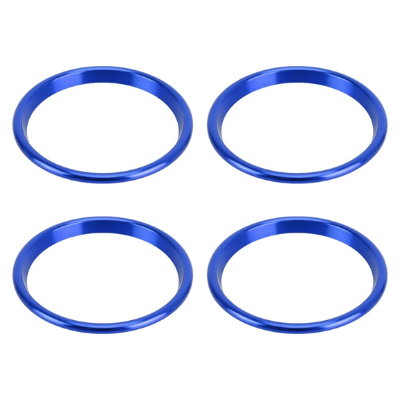 4 PCS Car Metal Air Outlet Decorative Outside Ring for Audi A3 / S3 / Q2L (Blue)
