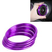 4 PCS Car Metal Air Outlet Decorative Outside Ring for Audi A3 / S3 / Q2L (Purple)
