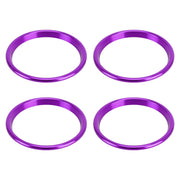 4 PCS Car Metal Air Outlet Decorative Outside Ring for Audi A3 / S3 / Q2L (Purple)