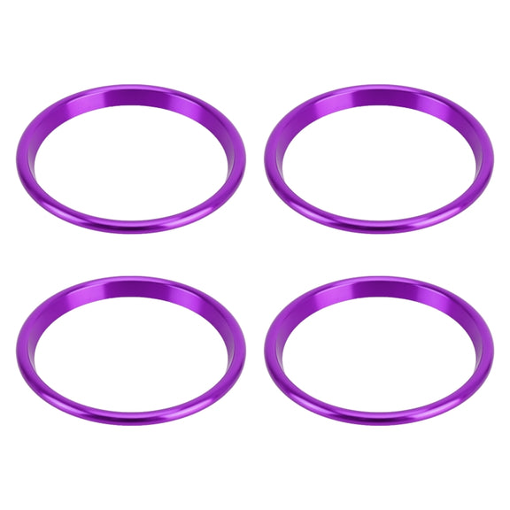 4 PCS Car Metal Air Outlet Decorative Outside Ring for Audi A3 / S3 / Q2L (Purple)