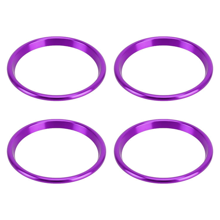 4 PCS Car Metal Air Outlet Decorative Outside Ring for Audi A3 / S3 / Q2L (Purple)