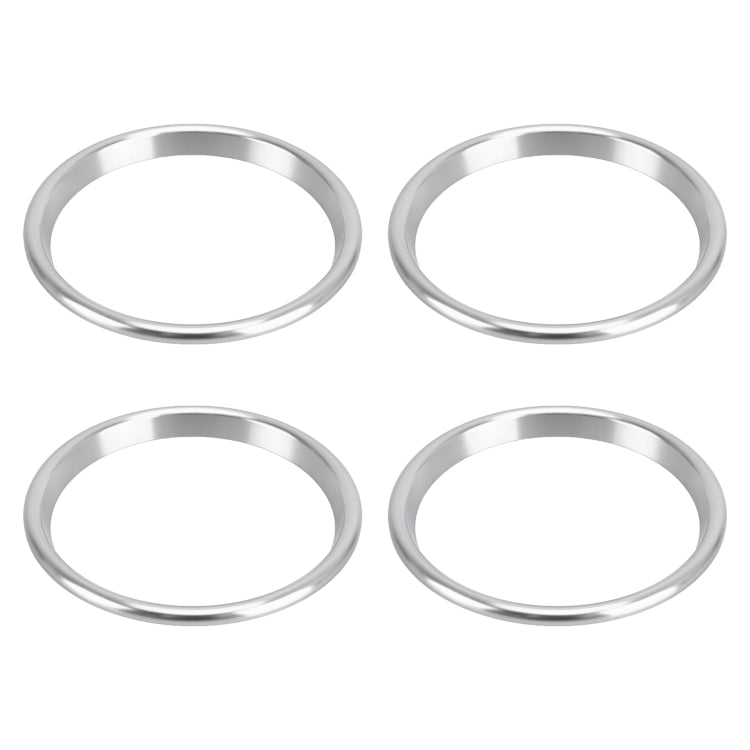 4 PCS Car Metal Air Outlet Decorative Outside Ring for Audi A3 / S3 / Q2L (Silver)