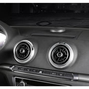 4 PCS Car Metal Air Outlet Decorative Outside Ring for Audi A3 / S3 / Q2L (Silver)