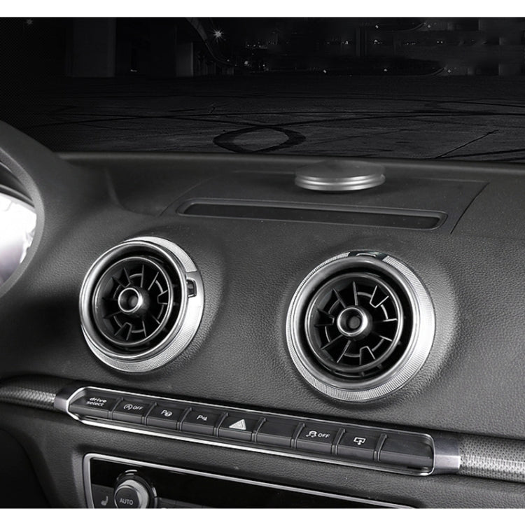 4 PCS Car Metal Air Outlet Decorative Outside Ring for Audi A3 / S3 / Q2L (Silver)
