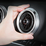 4 PCS Car Metal Air Outlet Decorative Outside Ring for Audi A3 / S3 / Q2L (Silver)