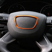 Car Auto Steering Wheel Ring Cover Trim Sticker Decoration for Audi (Orange)