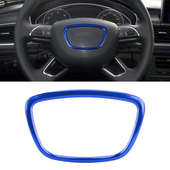 Car Auto Steering Wheel Ring Cover Trim Sticker Decoration for Audi (Blue)
