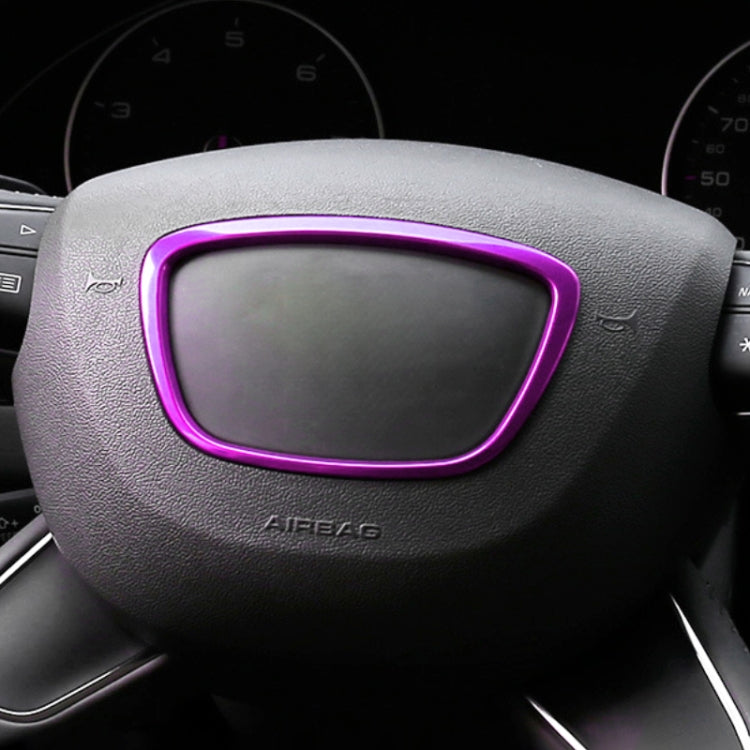 Car Auto Steering Wheel Ring Cover Trim Sticker Decoration for Audi (Purple)