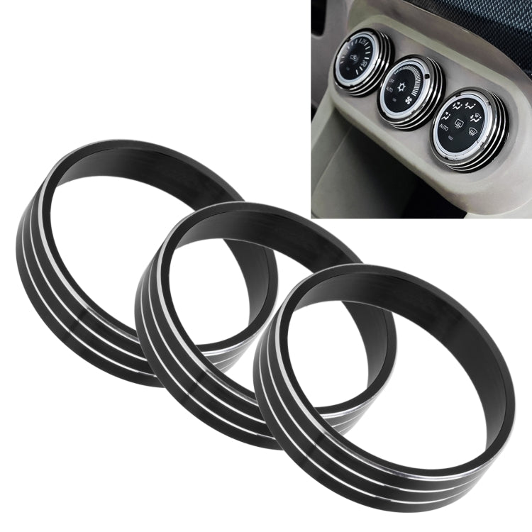 Car Metal Air Conditioner Knob Case for Mitsubishi ASX (Black)