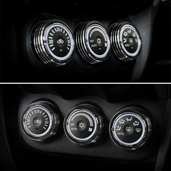 Car Metal Air Conditioner Knob Case for Mitsubishi ASX (Black)