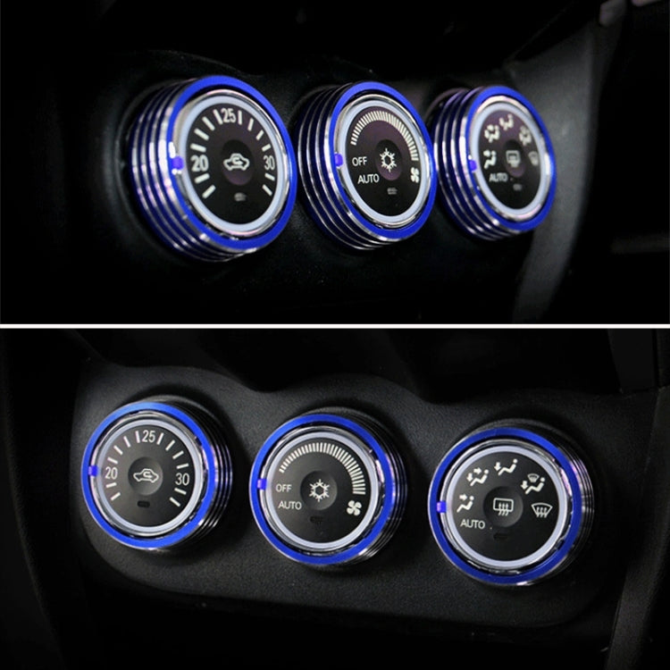 Car Metal Air Conditioner Knob Case for Mitsubishi ASX (Blue)