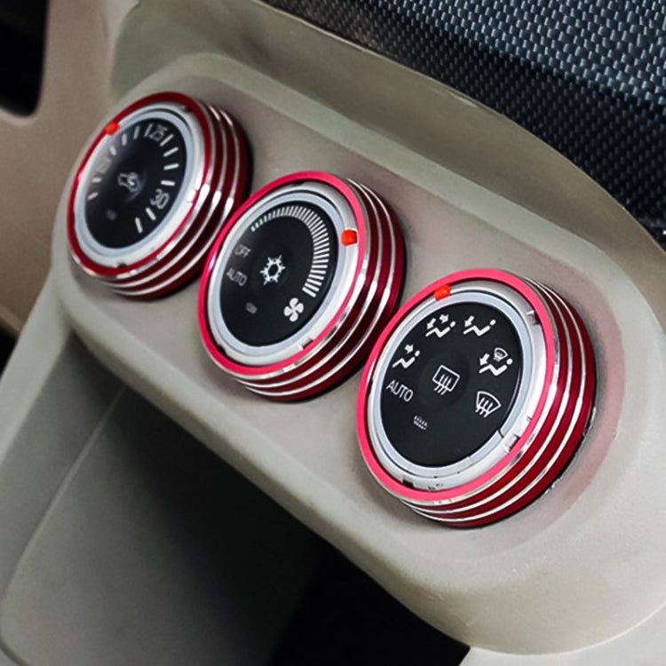 Car Metal Air Conditioner Knob Case for Mitsubishi ASX (Red)