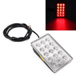 DC12V 1W Car Square Highlight Brake Lights Reversing Light with 15LEDs SMD-3528 (Transparent) - Brake Lights by PMC TechLife | Online Shopping South Africa | PMC TechLife | Buy Now Pay Later Mobicred
