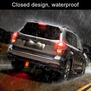 DC12V 1W Car Square Highlight Brake Lights Reversing Light with 15LEDs SMD-3528 (Black)