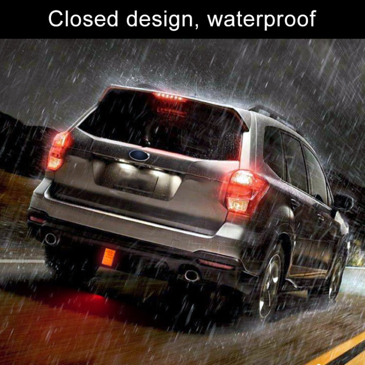 DC12V 1W Car Square Highlight Brake Lights Reversing Light with 15LEDs SMD-3528 (Transparent)