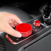 2 PCS Car Metal Central Control Knob Case for Cadillac (Black)