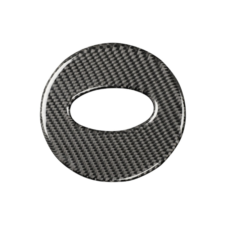 Car Carbon Fiber Steering Wheel Decorative Sticker for Subaru BRZ 2013-2017, Left and Right Drive Universal (Black)