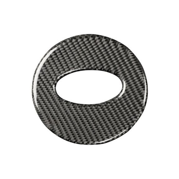 Car Carbon Fiber Steering Wheel Decorative Sticker for Subaru BRZ 2013-2017, Left and Right Drive Universal (Black)
