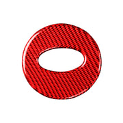 Car Carbon Fiber Steering Wheel Decorative Sticker for Subaru BRZ 2013-2017, Left and Right Drive Universal (Red)