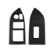 Car Carbon Fiber Window Glass Lifting Panel Decorative Sticker for Subaru BRZ / Toyota 86 2013-2017, Left Drive (Black)