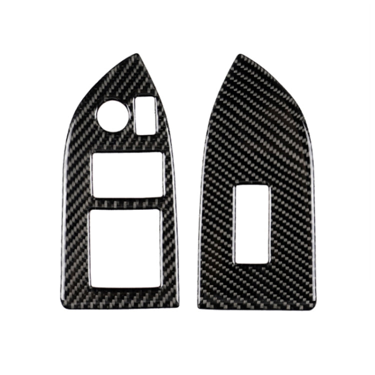 Car Carbon Fiber Window Glass Lifting Panel Decorative Sticker for Subaru BRZ / Toyota 86 2013-2017, Left Drive (Black)