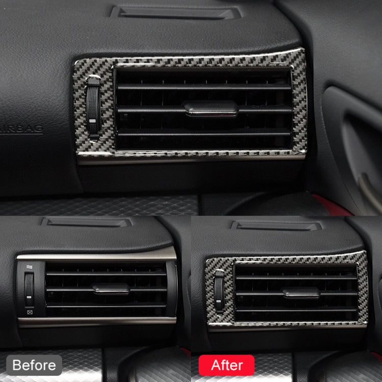 Car Carbon Fiber Left and Rght Air Outlet Decorative Sticker for Lexus IS250 2013-, Left Drive