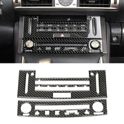 Car Carbon Fiber Air Conditioning CD Panel Decorative Sticker for Lexus IS250 2013-, Left Drive