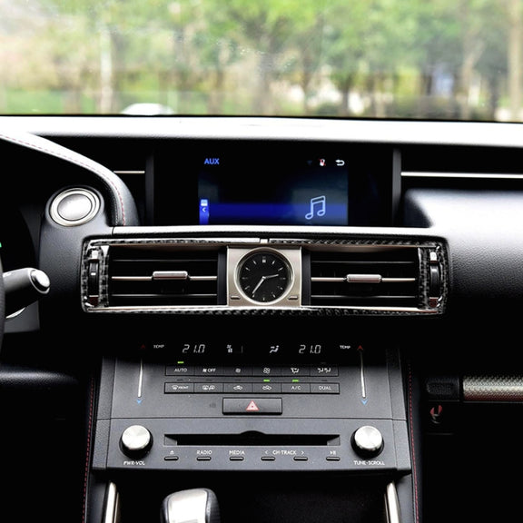Car Carbon Fiber Central Control Air Outlet Decorative Sticker for Lexus IS250 2013-, Left Drive
