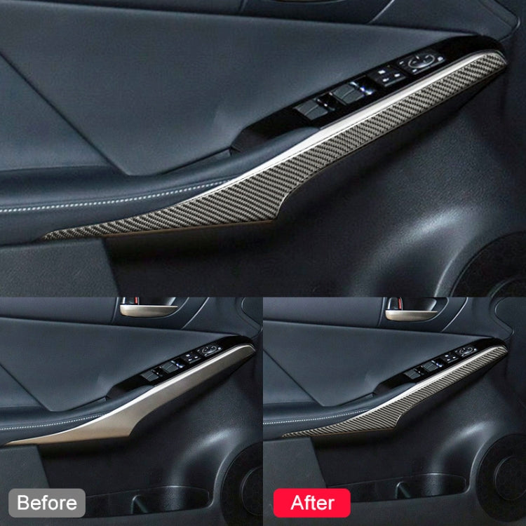 Car Carbon Fiber Door Decorative Strip for Lexus IS250 2013-, Left Drive