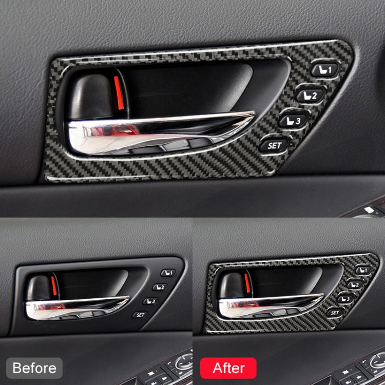 Car Carbon Fiber Front Door Handle Decorative Sticker for Lexus IS250 2013-, Left Drive A Style