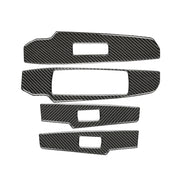 Car Carbon Fiber Window Glass Lifting Panel Button Decorative Sticker for Lexus IS250 2013-, Left Drive B Style