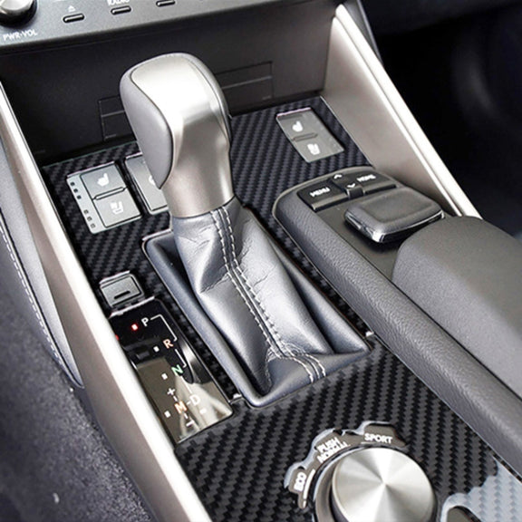 Car Carbon Fiber Gear Position Panel Decorative Sticker for Lexus IS250 2013-, Left Drive A Style