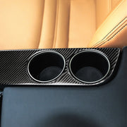 Car Carbon Fiber Water Cup Holder Panel Decorative Sticker for Lexus IS250 2013-, Left Drive