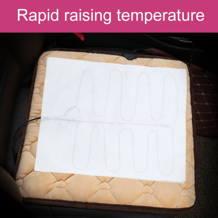 Car USB Seat Heater Cushion Warmer Cover Winter Heated Warm Mat, Style: Square (Red)