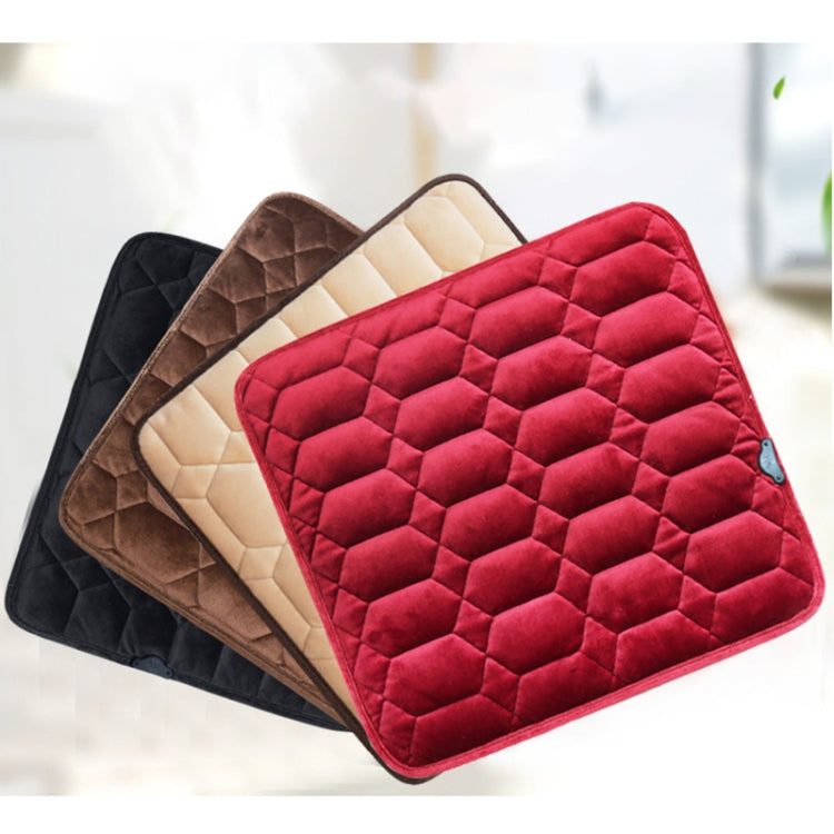 Car USB Seat Heater Cushion Warmer Cover Winter Heated Warm Mat, Style: Square (Red)