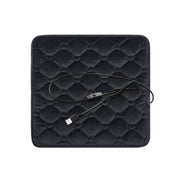Car USB Seat Heater Cushion Warmer Cover Winter Heated Warm Mat, Style: Heart Shape (Black)