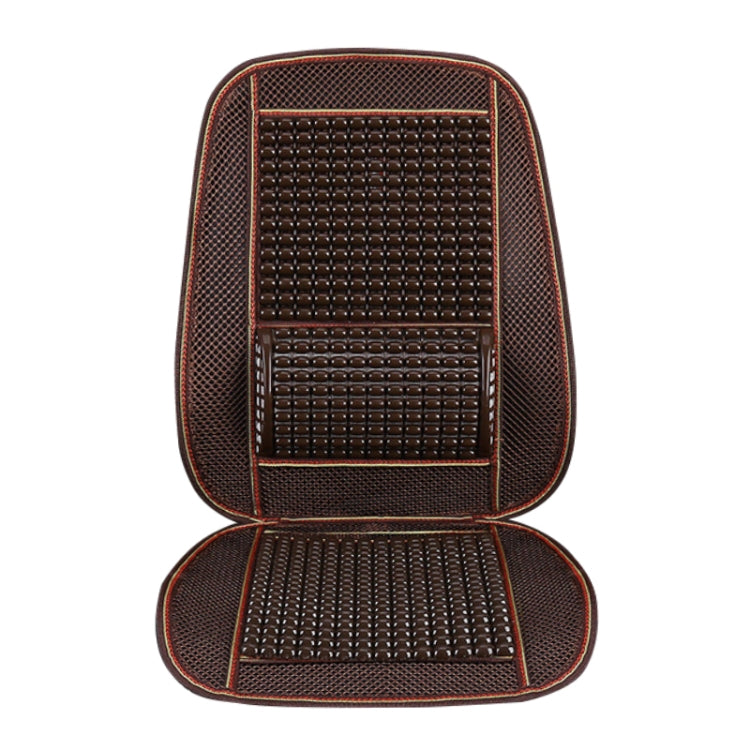 Car Seat Covers Summer Cool Imitation Wooden Beads Ventilation Breathable Seat Cushion(Beige)