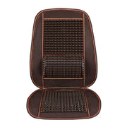 Car Seat Covers Summer Cool Imitation Wooden Beads Ventilation Breathable Seat Cushion(Coffee)