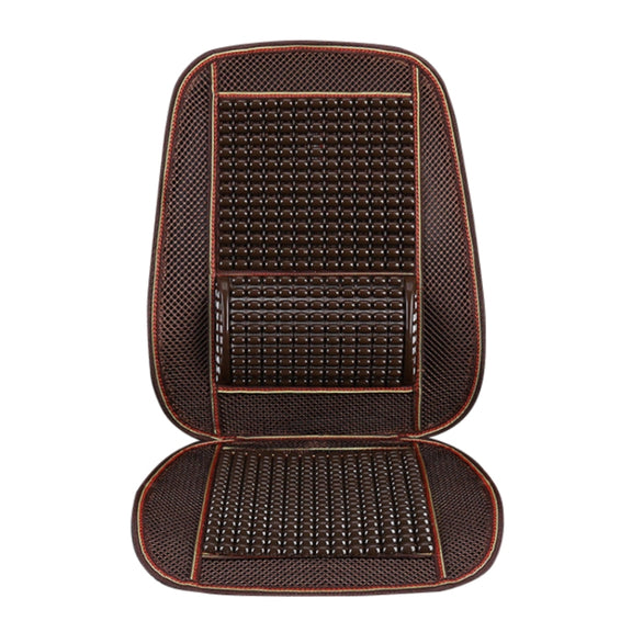 Car Seat Covers Summer Cool Imitation Wooden Beads Ventilation Breathable Seat Cushion(Black)