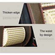 Car Seat Covers Summer Cool Imitation Wooden Beads Ventilation Breathable Seat Cushion(Black)