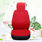 Car Four Seasons Linen Fabric Front Seat Cushion (Red)
